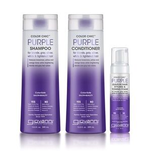 NIB! Giovanni Purple Shampoo & Conditioner Set with Mousse